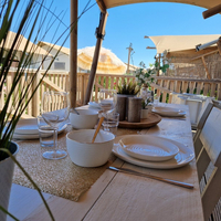 Luxe Tent Silver Beach : Ontbijten op de veranda