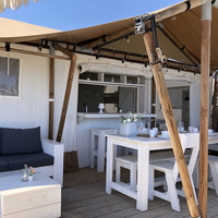 Luxe Tent Silver Seaview : Vooraanzicht Luxe Tent