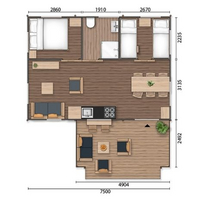 De indeling van de Diamond tent bij Villa Alwin Beach Resort