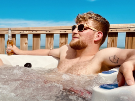 Luxe Tent Diamond Seaview : Genieten in de spa op de veranda 