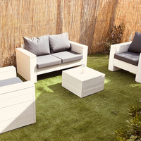 Luxe Tent Silver Village + : Lounge set in de tuin